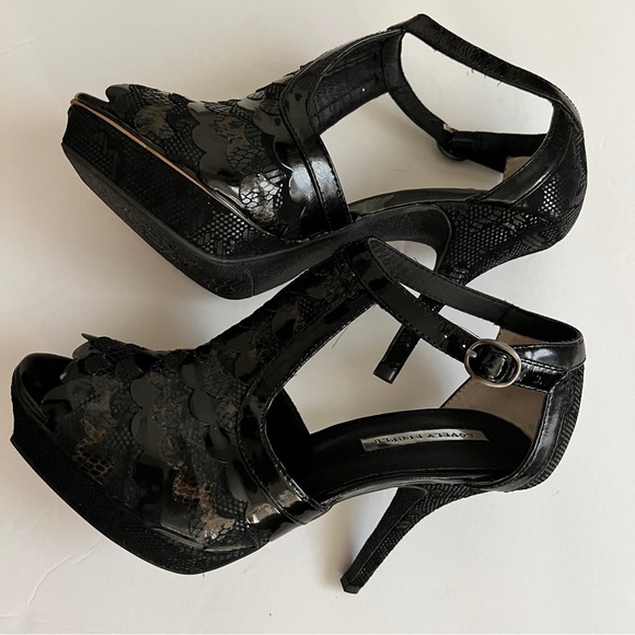 NWOB Lovely People Leather Platform PeepToe Stilettos - Picture 10 of 16